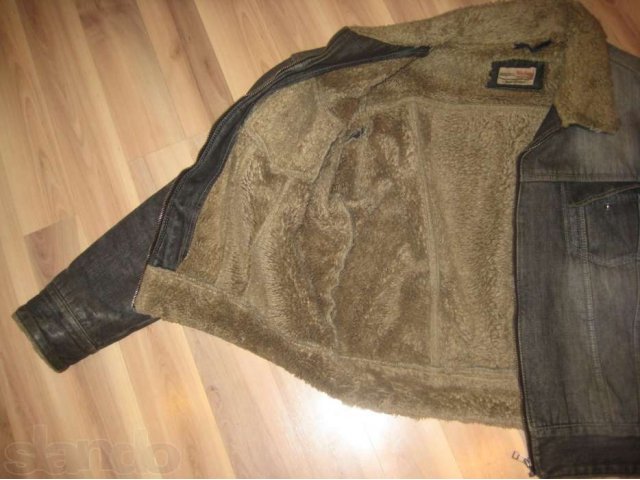 Куртка джинсовая-меховая, размер L, хорошее состояние. в городе Воронеж, фото 3, Мужская одежда