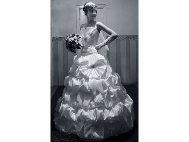 Продам белоснежное свадебное платье. в городе Коркино, фото 2, стоимость: 8 000 руб.