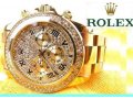 Модель с камнями золотые и серебряные часы механические Rolex в городе Москва, фото 1, Московская область