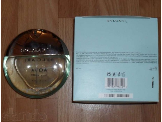 Т/В BVLGARI Aqva Pour Homme Marine. 100 ml в городе Тольятти, фото 2, Самарская область