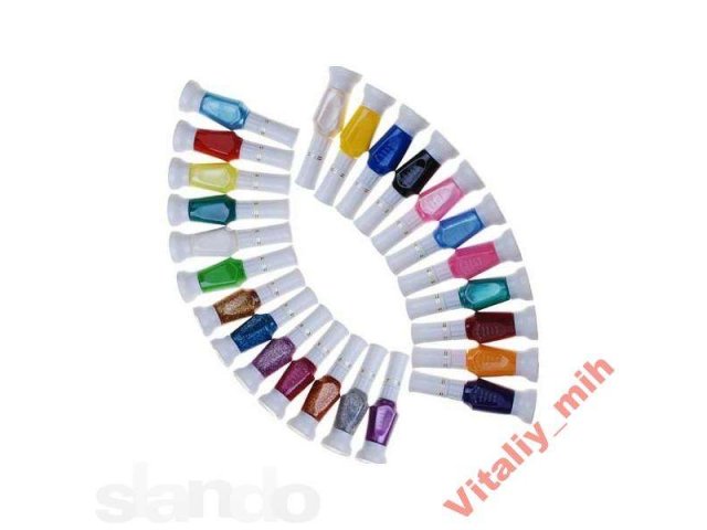Набор лаков для ногтей с пером и кистью 24 цвета (на заказ 25-30 дней) в городе Омск, фото 4, стоимость: 1 200 руб.