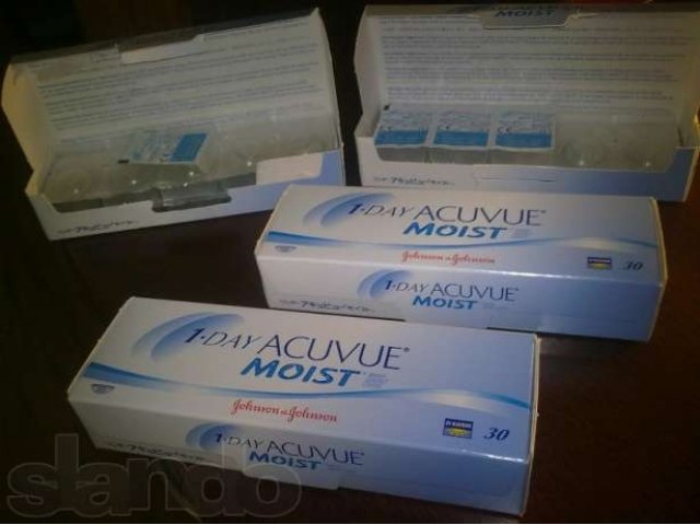 Контактные линзы 1day Acuvue moist, D -3.00, 104 шт. в городе Москва, фото 1, стоимость: 1 000 руб.