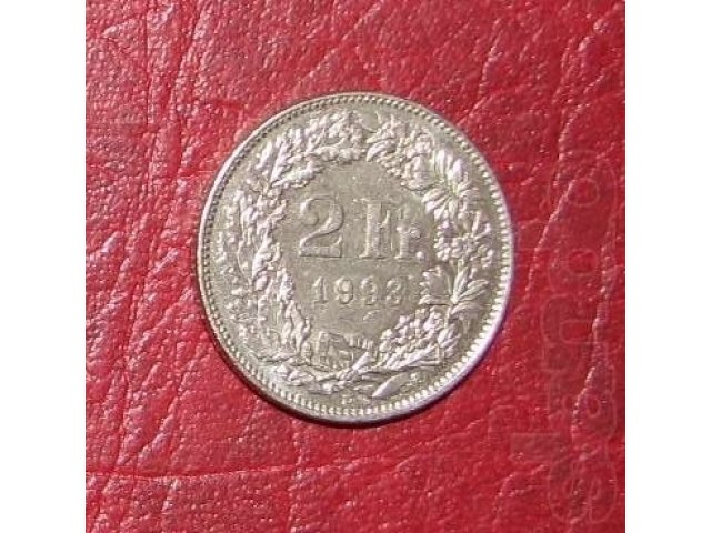 Монета Швейцарии 2 франка в городе Мытищи, фото 1, Нумизматика