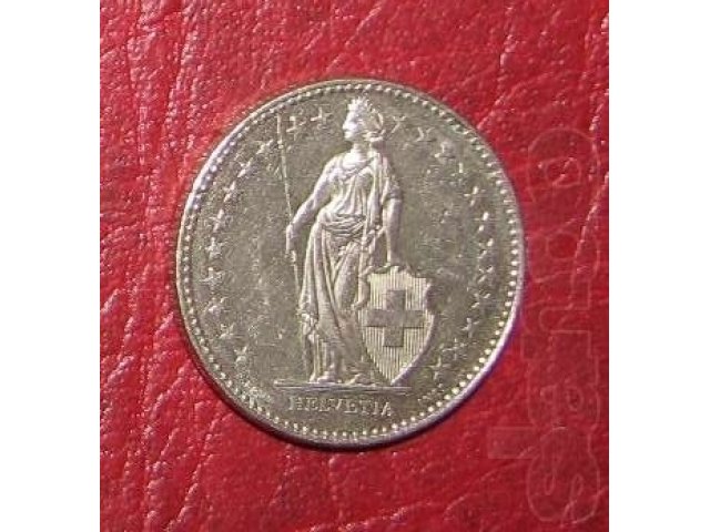 Монета Швейцарии 2 франка в городе Мытищи, фото 2, Московская область