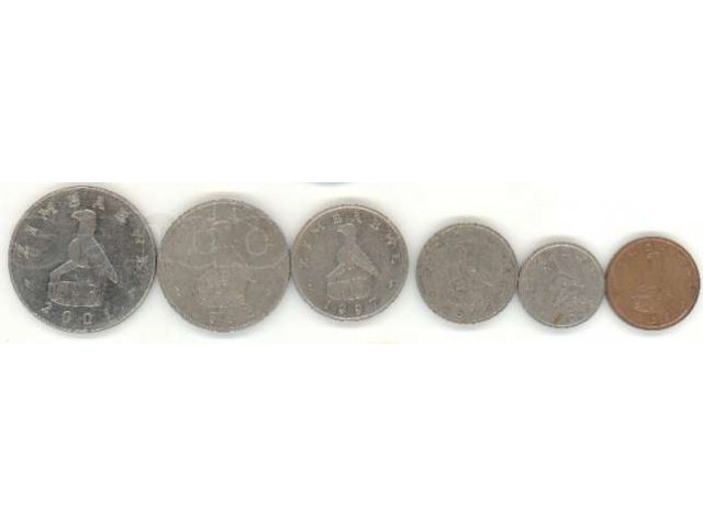 Подборка монет Зимбабве. 6 штук. в городе Орёл, фото 1, Нумизматика
