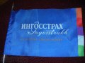 Флажок с эмблемой Ингосстрах на русском, англ. языках на флагштоке. в городе Железногорск, фото 1, Красноярский край