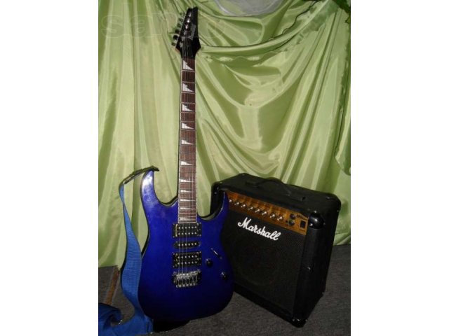 Электрогитара  IBANEZ GRG170+Conbo  Marshall mg 15dfx в городе Омск, фото 1, стоимость: 16 000 руб.