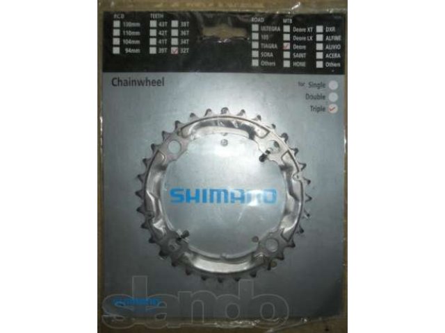 Звезда Shimano 32T Deore 104мм в городе Иркутск, фото 1, Велозапчасти