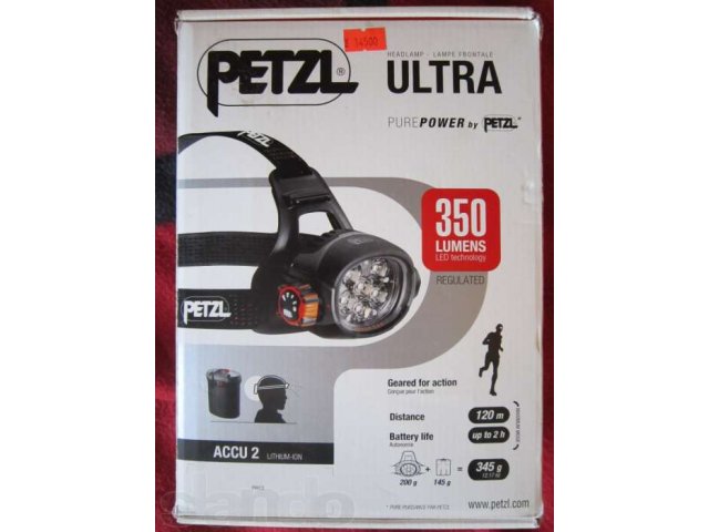 Головной фонарь для альпинистов petzl Ultra 350лам в городе Москва, фото 1, Альпинизм