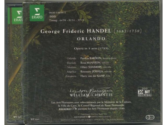 Handel Orlando(фирменный 3CD) в городе Самара, фото 4, стоимость: 900 руб.