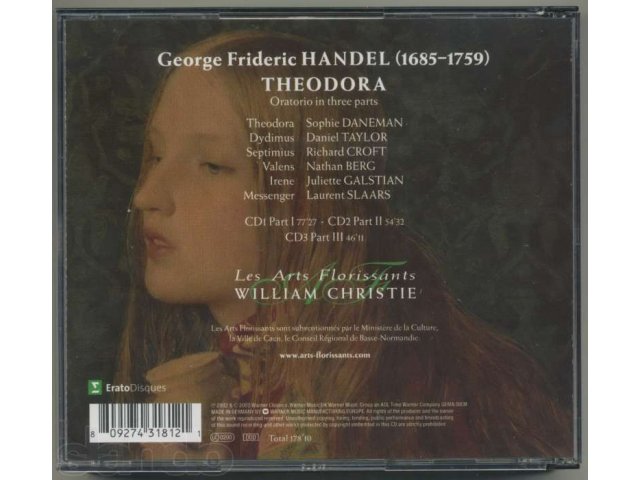 Handel Theodora(фирменный 3CD) в городе Самара, фото 4, стоимость: 900 руб.