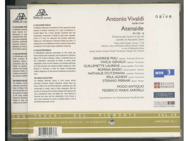 Vivaldi Atenaide(фирменный 3 CD) в городе Самара, фото 2, Музыка