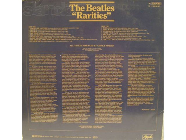 Пластинка The Beatles -  Rarities  в городе Озерск, фото 4, стоимость: 2 000 руб.