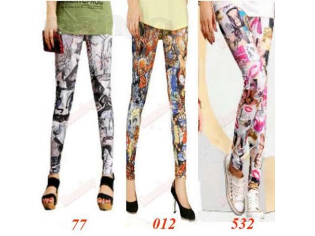 New Spring Fashions Female Cat & Flowers Thin Leggings в городе Анапа, фото 7, Одежда, обувь, аксессуары