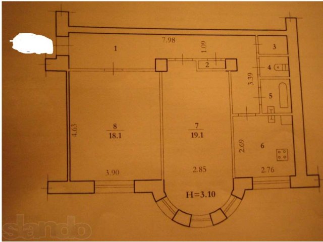 Продажа 2-комн. квартиры на первом этаже Центр ул.Советская,21, 63 кв. в городе Волгоград, фото 1, стоимость: 6 000 000 руб.