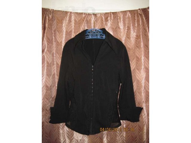 Блузка подростковая, черная с вышивкой и бисером в городе Челябинск, фото 2, Одежда для девочек