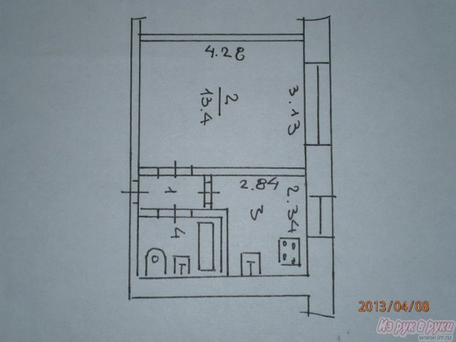 1-комн.  квартира,  А. Корсунова,  36к. 7,  4/5 общая 23 кв. м.,  приватизированная в городе Великий Новгород, фото 1, стоимость: 1 450 000 руб.