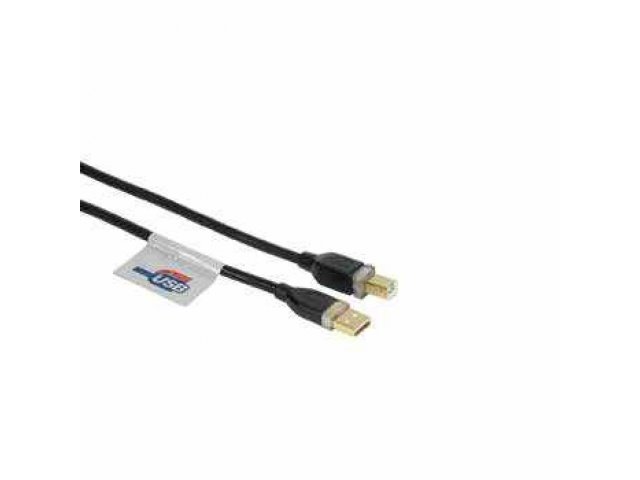 Кабель Hama USB 2.0 Am-Bm 5 м экранированный,  позолоченные контакты (46773) в городе Екатеринбург, фото 1, стоимость: 360 руб.