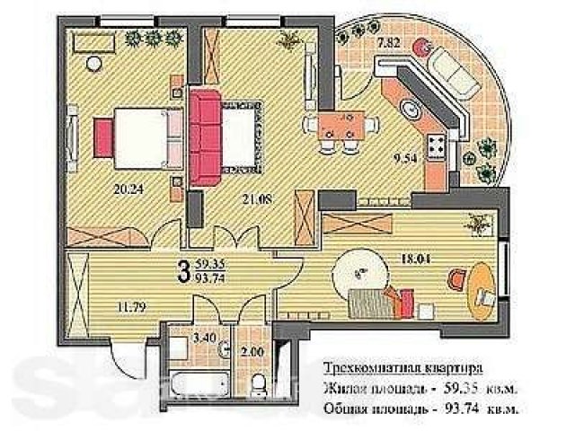 Продам 3-х комнатную квартиру 94 м2 в городе Екатеринбург, фото 2, стоимость: 4 800 000 руб.