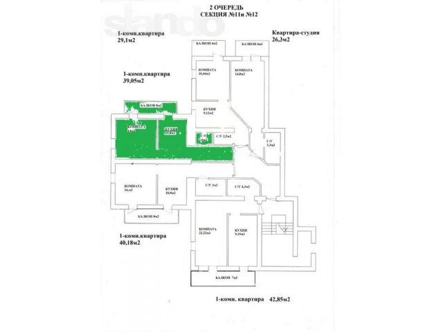 Продам 1-к квартиру 39м2, Северный д.1 в городе Анапа, фото 1, Новостройки