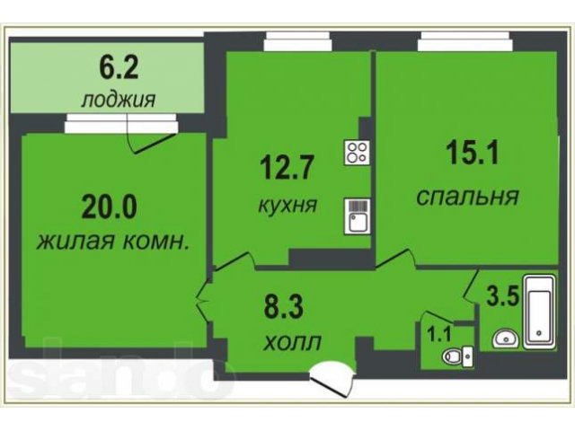 Продается 2х комн.кв. Ю-З в городе Екатеринбург, фото 4, Новостройки