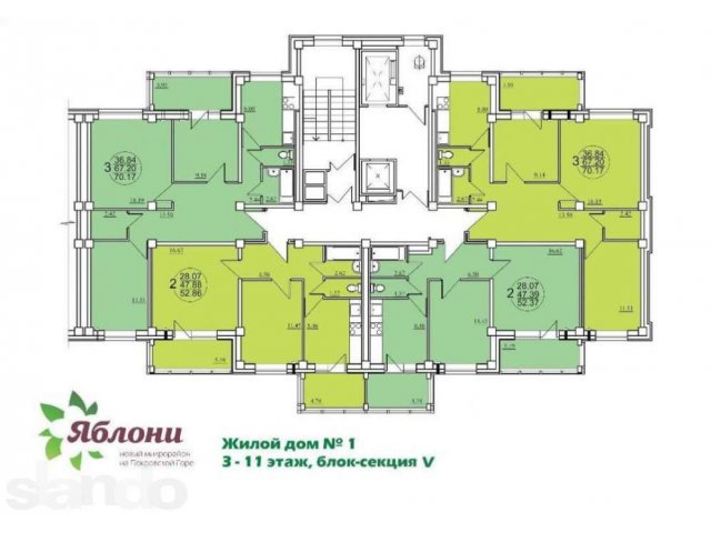 Долевое Яблони в городе Красноярск, фото 2, стоимость: 2 900 000 руб.