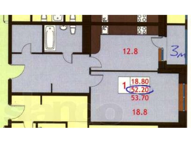 1-комнатная видовая квартира 55,20кв.м в г. Реутов в городе Реутов, фото 5, стоимость: 6 700 000 руб.