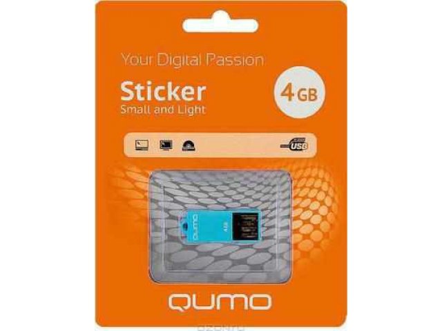 Флеш-карта Qumo Sticker 4Gb Blue в городе Челябинск, фото 1, стоимость: 390 руб.