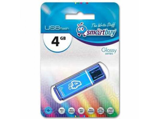 Флеш-карта SmartBuy Glossy 4Gb Blue в городе Челябинск, фото 1, стоимость: 590 руб.