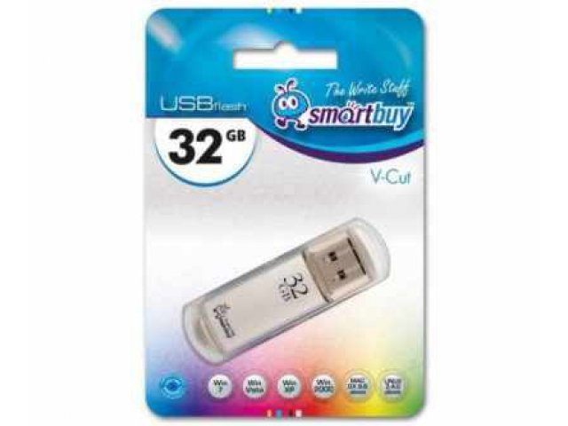 Флеш-карта SmartBuy V-Cut 32GB Silver в городе Челябинск, фото 1, стоимость: 890 руб.