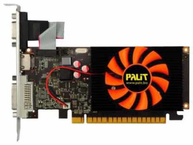 Видеокарта Palit GeForce GT 620 700Mhz PCI-E 2.0 2048Mb 1070Mhz 64 bit CRT DVI HDMI HDCP (NEAT6200HD46-1086F) в городе Челябинск, фото 1, стоимость: 2 090 руб.