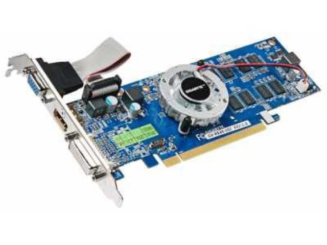 Видеокарта Gigabyte Radeon HD 5450 650Mhz PCI-E 2.1 1024Mb 1100Mhz 64 bit 400W VGA DVI HDMI HDCP (GV-R545-1GI) в городе Челябинск, фото 1, стоимость: 1 390 руб.