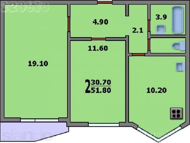 квавртира в городе Видное, фото 1, стоимость: 5 100 000 руб.