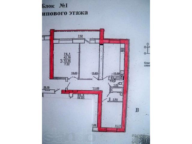 Продаю 3-х комн.квартиру ул.Ворошилова стр.1 Пензастрой в городе Пенза, фото 1, стоимость: 4 175 600 руб.