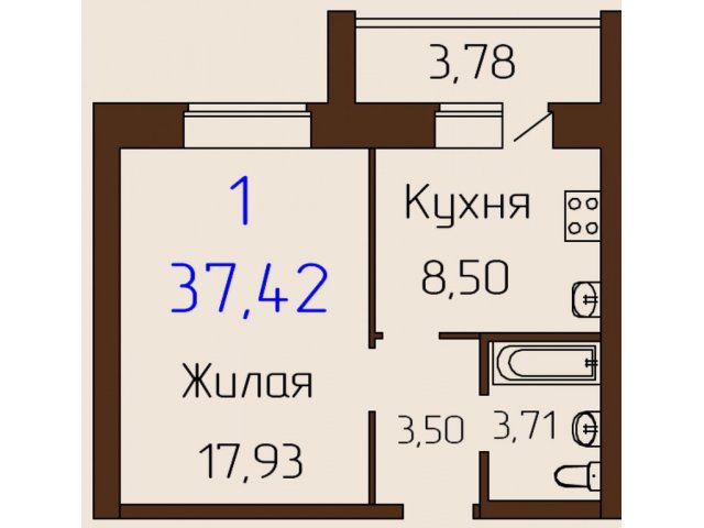 Квартира-Продаю в городе Рязань, фото 1, стоимость: 1 418 000 руб.
