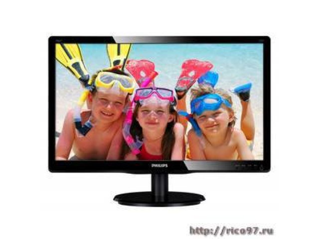 Монитор TFT 18.5  PHILIPS 196V4LSB2/01 LED MEGA DCR/600:1/200кд-кв. м/5мс/Г 170/В 160/16:9/1366x768/DVI Glossy Black Wide в городе Тула, фото 1, стоимость: 3 000 руб.