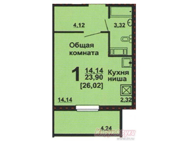 1-комн. кв.,  Вознесенская ул,  5/9 общая 26 кв. м. в городе Магнитогорск, фото 3, стоимость: 850 000 руб.