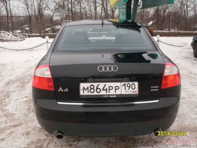 Audi A4,  седан,  2003 г. в.,  пробег:  178000 км.,  автоматическая,  1800 л в городе Клин, фото 3, Московская область