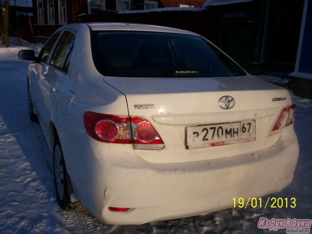 Toyota Corolla,  седан,  2011 г. в.,  пробег:  19000 км.,  механическая,  1.6 л в городе Велиж, фото 1, Смоленская область