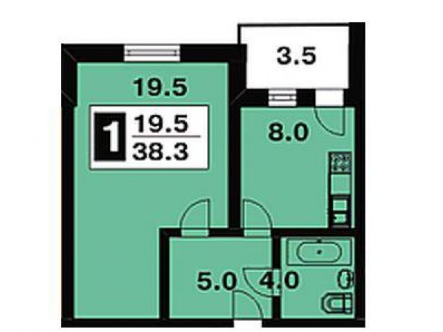 Люберцы,  Митрофанова,  54 в городе Люберцы, фото 3, стоимость: 3 600 000 руб.