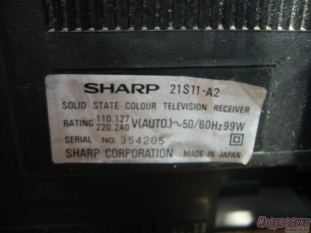 Продам ЭЛТ-телевизор Sharp 21S11-A2 в городе Ульяновск, фото 6, Телевизоры, плазменные панели, проекторы