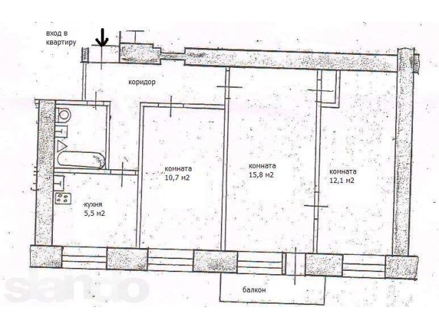 Продается 3-комнатная квартира ул.Орджоникидзе в городе Дубна, фото 2, Московская область