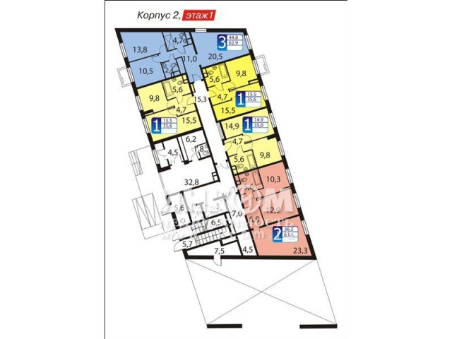 Продается 3-комн.  кв.,  этаж:  13/16.00,  общая площадь:  63.10 кв. м.,  жилая площадь:  42.30 кв. м.,  площадь кухни:  10.50 кв. м. в городе Пушкино, фото 4, Новостройки