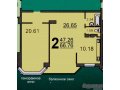 2-комн. кв.,  Батавина,  6 микрорайон,  9/18 общая 66.76 кв. м. в городе Саратов, фото 9, Новостройки