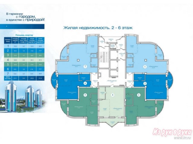 2-комн. кв.,  Приречная ул,  9,  6/24 общая 78 кв. м. в городе Барнаул, фото 3, Новостройки