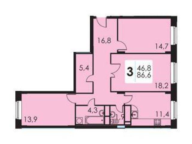 Продаю 3 комнатную квартиру 86.6/47/11 в Балашихе! в городе Балашиха, фото 2, Московская область