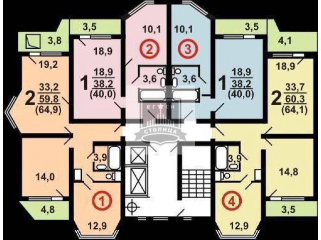 Продается 3 комн.  кварт.  на 12 этаже 17-этажного дома,  дом панельный.  Общая площадь 79,2 кв. м.,  жилая 48 кв. м.,  кухни 12 кв. м.  15 мин... . в городе Видное, фото 2, Вторичный рынок