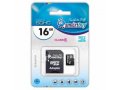 Карта памяти SmartBuy microSDHC 16GB Class 6 + адаптер SD (SB16GBSDCL6-01) в городе Уфа, фото 1, Башкортостан