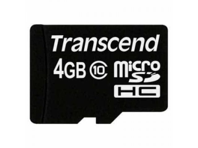 Карта памяти Transcend microSDHC Card 4GB class 10 в городе Ростов-на-Дону, фото 1, стоимость: 540 руб.