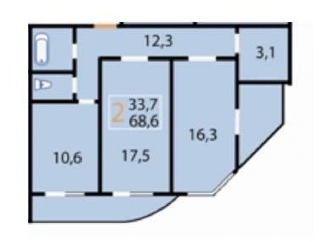 Продам квартиру 68.61 кв. м.  СПб.,  Невский р-н. в городе Санкт-Петербург, фото 1, стоимость: 4 665 480 руб.